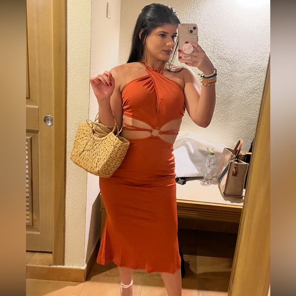 TLULY Vestido para mujer con corte halter y lazo en la espalda